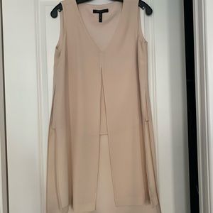 BCBGMAXAZRIA Tan Elongated Hem Blouse Size XS